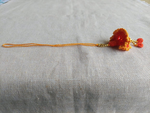Handmade Crochet Lumba - Orange Hibiscus