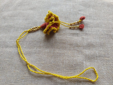 Handmade Crochet Lumba - Yellow Hibiscus