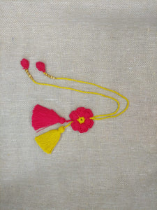Handmade Crochet Lumba - Red Flower