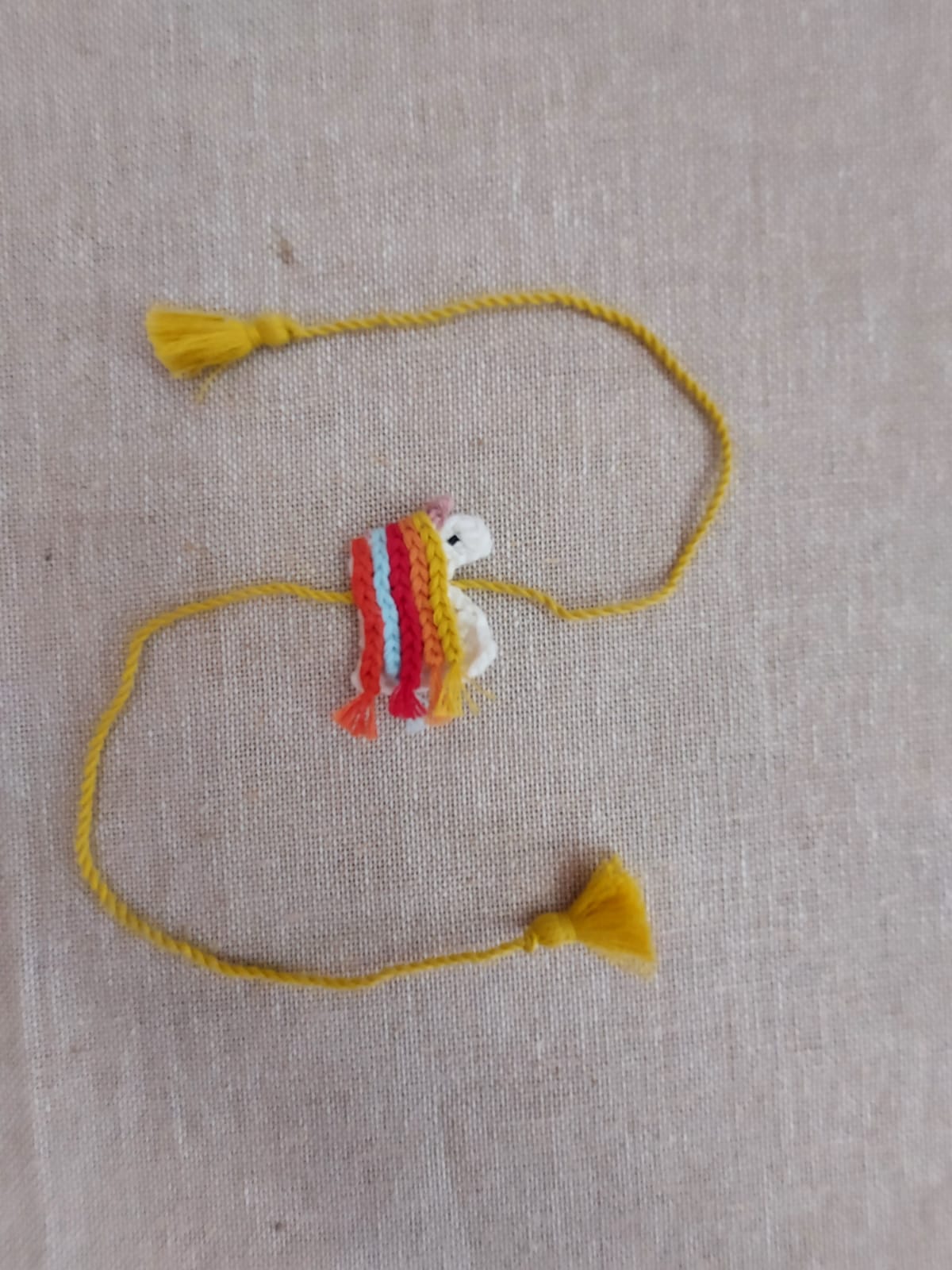 Handmade Crochet Rakhi - Unicorn