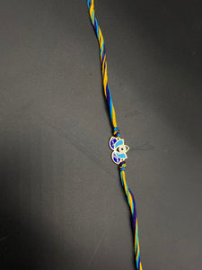 Lotus Evil Eye - Gold Rakhi