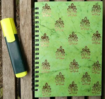 Block printed Spiral Notebooks (4"x6")