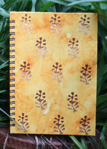 Block printed Spiral Notebooks (4"x6")