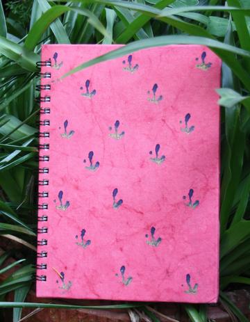 Block printed Spiral Notebooks (4"x6")