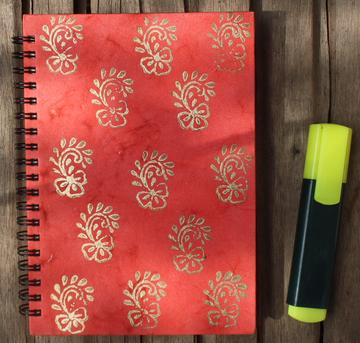 Block printed Spiral Notebooks (4"x6")